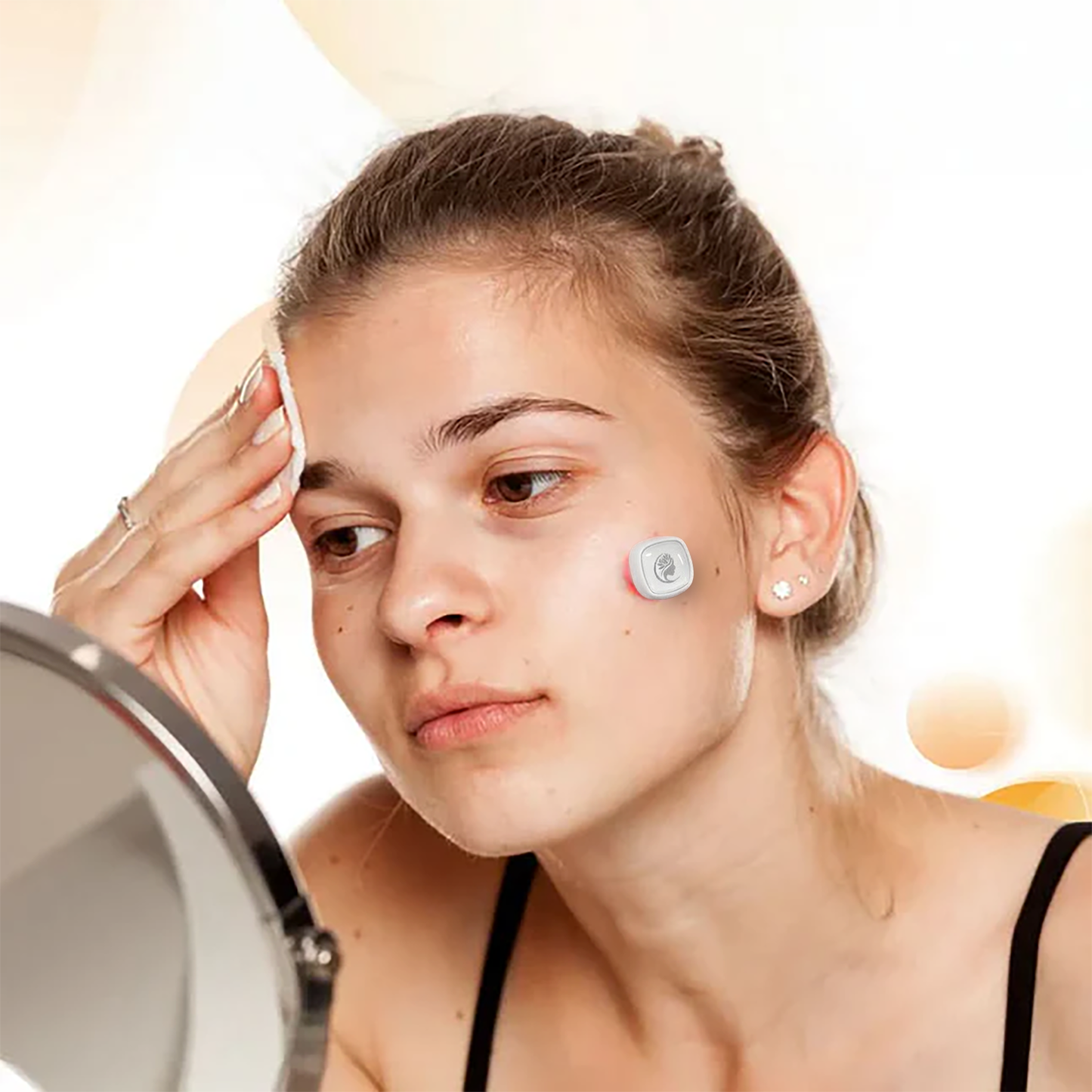 LED Acne Therapy Patch, with Red & Blue Light Therapy – Best Pimple Patch for Acne Treatment, Anti-Acne Spot Corrector, Rechargeable LED Skincare Device, Free Hydrocolloid Acne Patch and Stickers