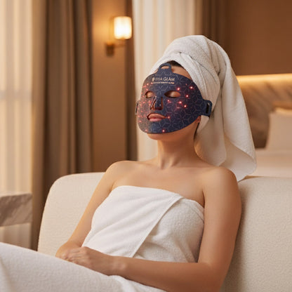 Photon LED Face Therapy Mask,with 8 Colors, 118 Clinical-Grade LEDs, Medical Silicone Design, Anti-Aging & Skin Brightening Device, USB Powered with Auto Timer, For Home Spa Skincare